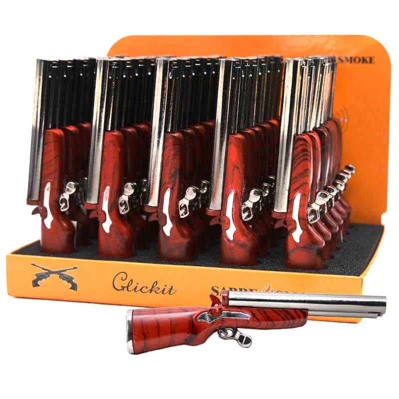 Clickit Double Barrel Shotgun With Double Flame Torch Lighters (GH-2441) | 30 Count Display product image
